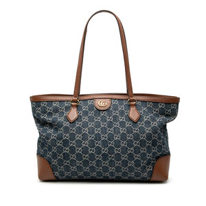 Pre-Loved Gucci Medium GG Denim Ophidia Tote